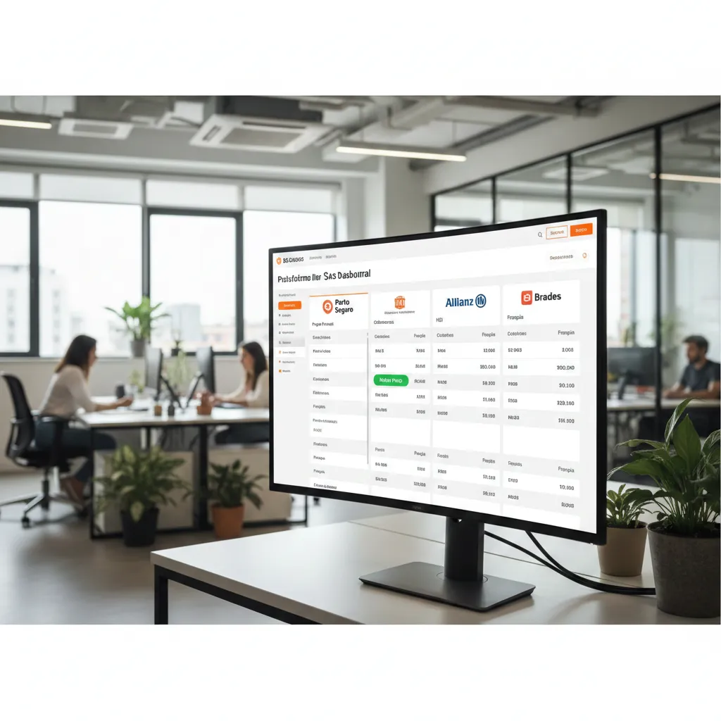 Dashboard multicálculo de seguros com comparativo Porto Seguro, Allianz, HDI e Bradesco